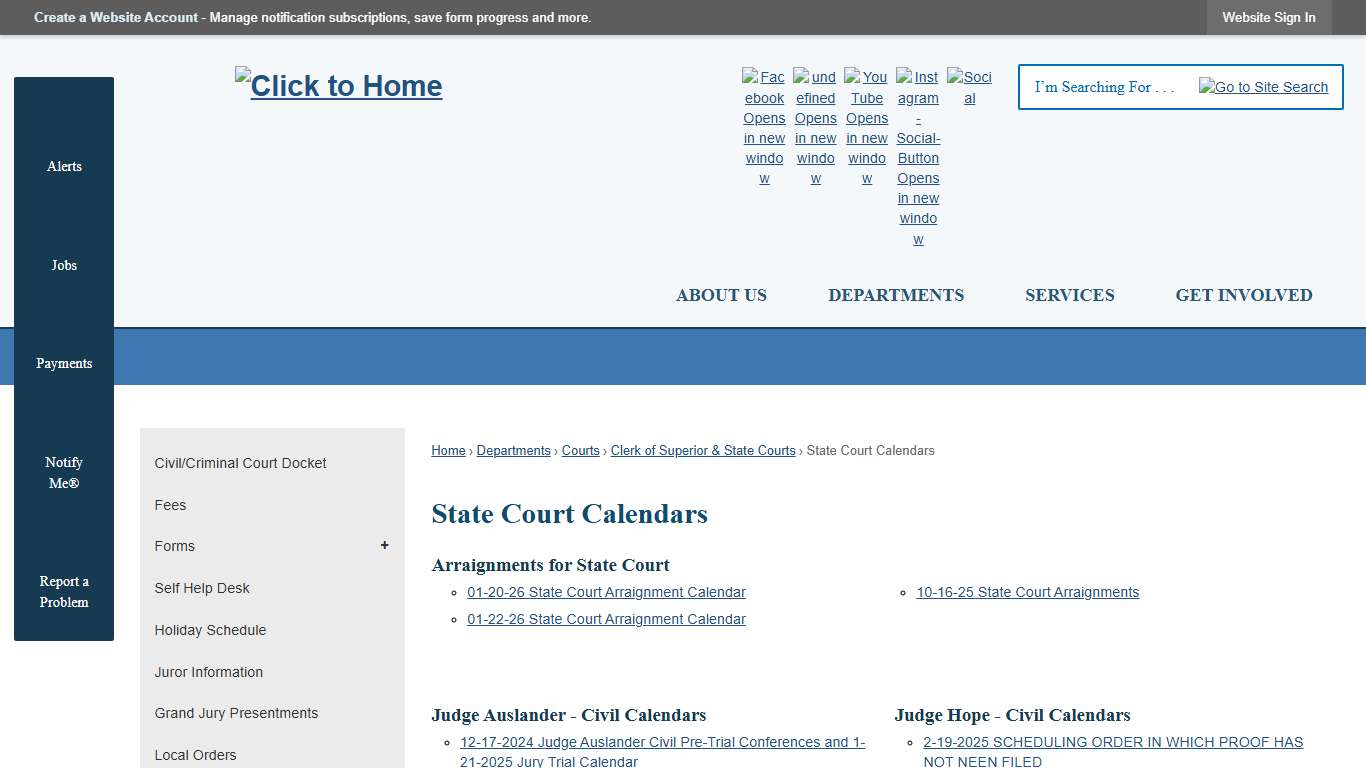 State Court Calendars Athens-Clarke County, GA - Official Website